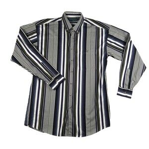 Loafers by Reed St. James Shirt Mens Large Tall Multicolor Striped Button Down